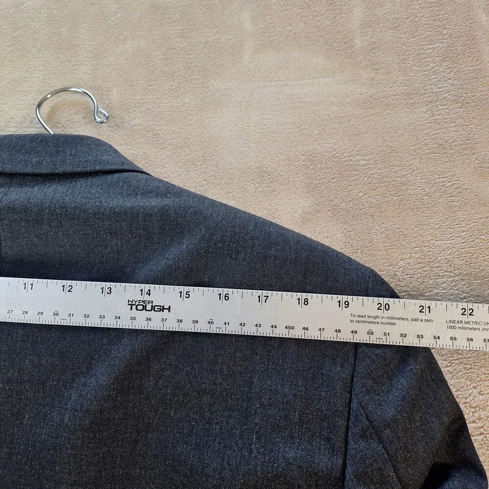 Perry Ellis Portfolio Suit Mens 44 36x31 Gray Wool Ventless 2 Btn 2 Piece Formal